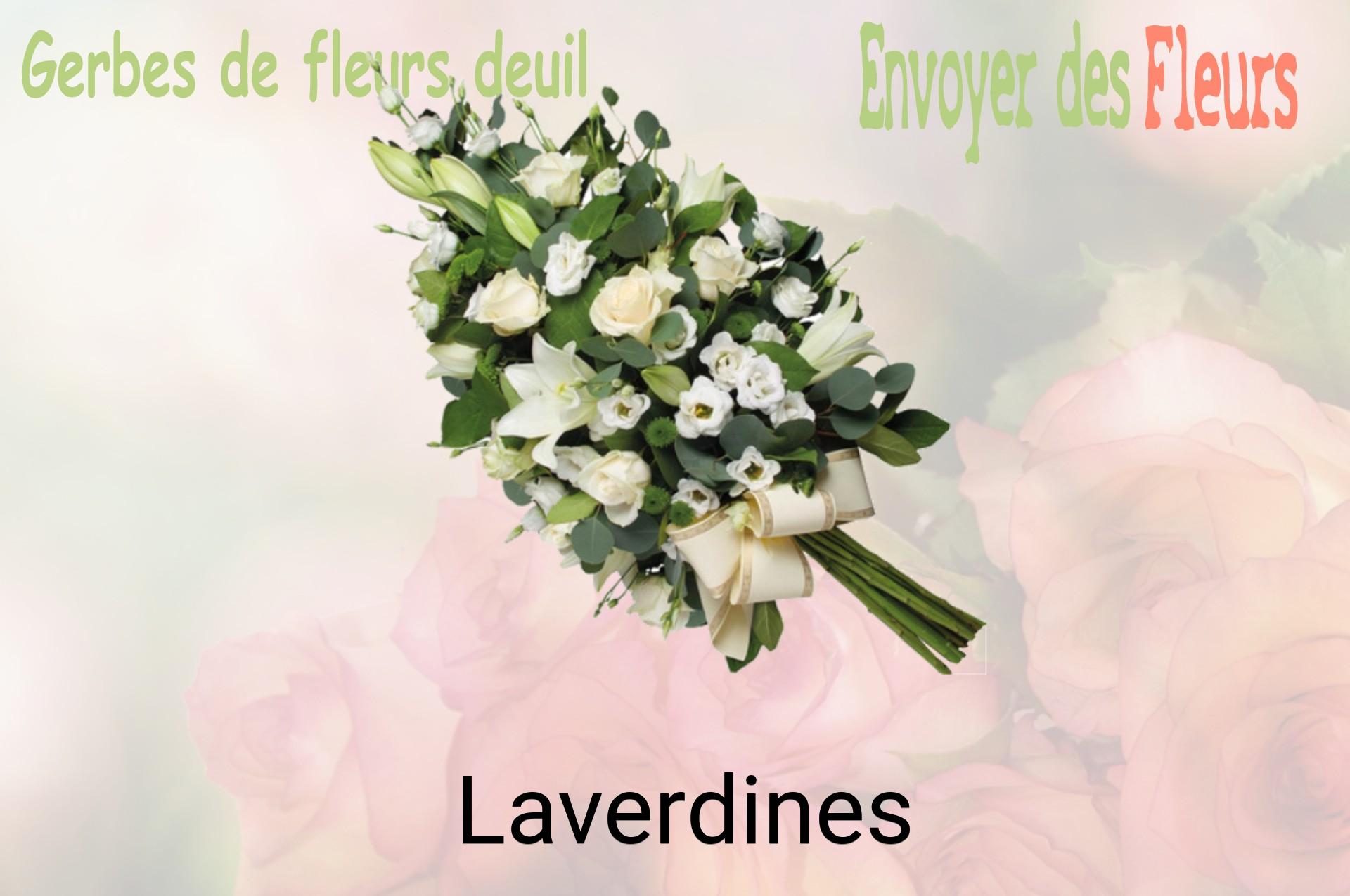Gerbe de fleurs de deuil livrée à Laverdines